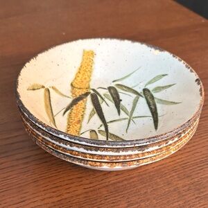 ‘70’s MIDWINTER STONEHENGE - Pattern Hand Engraved Set of 4 Desert Bowls